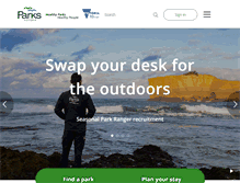 Tablet Screenshot of parkweb.vic.gov.au