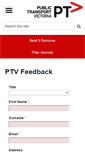 Mobile Screenshot of feedback.ptv.vic.gov.au