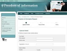 Tablet Screenshot of online.foi.vic.gov.au