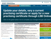 Tablet Screenshot of lsb.vic.gov.au